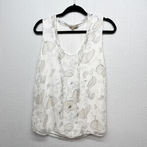 Carla Conti Silk Floral Top Womens Small Party Cocktail Formal Elegant Feminine